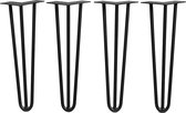Barnwoodweb Hairpin poten - Hairpin poten 41 cm - Metalen Onderstel Hairpin 41 cm - Metalen tafelpoot - Retro tafelpoot - Hairpin tafelpoten - Barnwoodweb