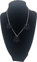 Triple spinnen ketting, Chain, Necklace, Spiders, Spinnen