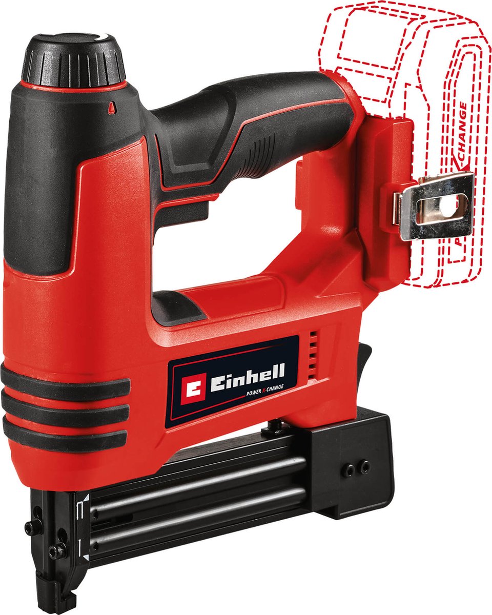 Einhell Accu Tacker TE-CN 18 Li Solo - Power X-Change - 18 V/Li-Ion - Max. 20 schoten per minuut - Incl. 300 spijkers - Incl. 300 nieten - Excl. Accu en oplader