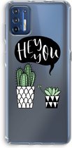 Case Company® - Motorola Moto G9 Plus hoesje - Hey you cactus - Soft Cover Telefoonhoesje - Bescherming aan alle Kanten en Schermrand