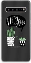 Case Company® - Samsung Galaxy S10 5G hoesje - Hey you cactus - Soft Cover Telefoonhoesje - Bescherming aan alle Kanten en Schermrand