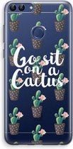 Case Company® - Huawei P Smart (2018) hoesje - Cactus quote - Soft Cover Telefoonhoesje - Bescherming aan alle Kanten en Schermrand