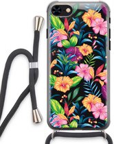 Case Company® - iPhone 7 hoesje met Koord - Tropisch 2 - Telefoonhoesje met Zwart Koord - Extra Bescherming aan alle Kanten en Over de Schermrand