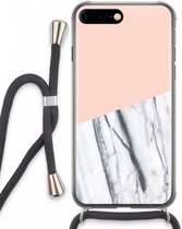 Case Company® - iPhone 7 PLUS hoesje met Koord - A touch of peach - Telefoonhoesje met Zwart Koord - Extra Bescherming aan alle Kanten en Over de Schermrand