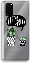 Case Company® - Samsung Galaxy S20 Plus hoesje - Hey you cactus - Soft Cover Telefoonhoesje - Bescherming aan alle Kanten en Schermrand