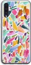 Case Company® - Samsung Galaxy A50 hoesje - Watercolor Brushstrokes - Soft Cover Telefoonhoesje - Bescherming aan alle Kanten en Schermrand