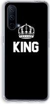 Case Company® - OnePlus Nord CE 5G hoesje - King zwart - Soft Cover Telefoonhoesje - Bescherming aan alle Kanten en Schermrand