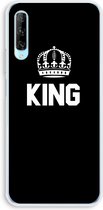 Case Company® - Huawei P Smart Pro hoesje - King zwart - Soft Cover Telefoonhoesje - Bescherming aan alle Kanten en Schermrand