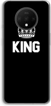 Case Company® - OnePlus 7T hoesje - King zwart - Soft Cover Telefoonhoesje - Bescherming aan alle Kanten en Schermrand