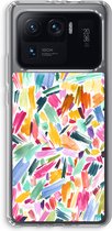 Case Company® - Xiaomi Mi 11 Ultra hoesje - Watercolor Brushstrokes - Soft Cover Telefoonhoesje - Bescherming aan alle Kanten en Schermrand