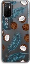 Case Company® - Xiaomi Poco M3 Pro 5G hoesje - Kokosnoot - Soft Cover Telefoonhoesje - Bescherming aan alle Kanten en Schermrand