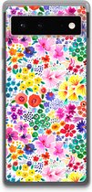 Case Company® - Google Pixel 6 hoesje - Little Flowers - Soft Cover Telefoonhoesje - Bescherming aan alle Kanten en Schermrand
