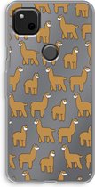 Case Company® - Google Pixel 4a hoesje - Alpacas - Soft Cover Telefoonhoesje - Bescherming aan alle Kanten en Schermrand