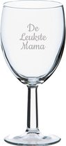 Gegraveerde wijnglas 24,5cl De Leukste Mama