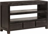 Tv meubel 90x30x55 cm massief acaciahout donkerbruin