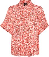 Vero Moda VMJENNY SS SHIRT - Spicy Orange Red