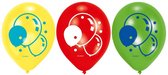 feestballonnen Balloons latex geel/rood/groen 6 stuks