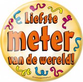 button Liefste Meter dames 10 cm staal geel