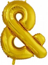 folieballon ampersand 86 cm goud
