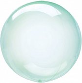 folieballon Clearz Petite Crystal 30 cm transparant groen