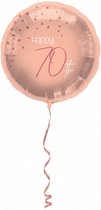 folieballon Elegant Lush Happy 70th 45 cm roze