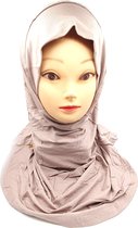 Zachte hoofddoek, roze hiijab, instant hijab.