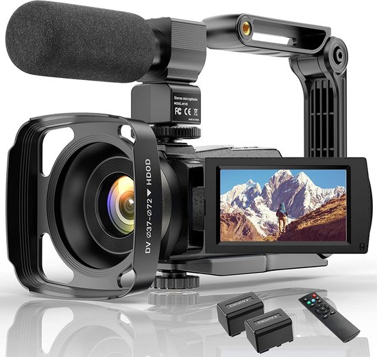 URBANKR8 - 4K Camcorder HD Digitale Video Camera voor Youtube WiFi Vlogging  Camera, IR... | bol.com
