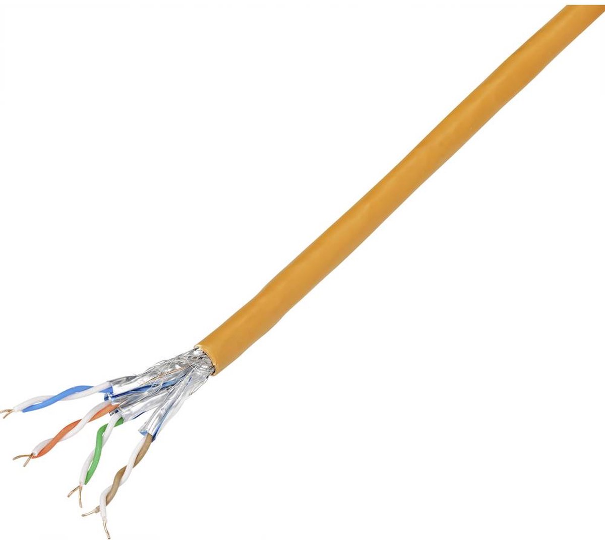 TRU COMPONENTS Netwerkkabel CAT 7 S/FTP 4 x 2 x 0.26 mm² Oranje 100 m
