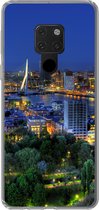 Geschikt voor Huawei P40 Lite hoesje - Rotterdam - Nederland - Skyline - Siliconen Telefoonhoesje