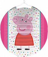 lampion Peppa Pig junior 25 cm papier roze/wit
