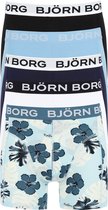Björn Borg boxershorts Essential (5-pack) - heren boxers normale lengte - zwart - wit - blauw en print -  Maat: XXL