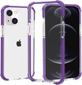 iPhone 13 Pro Max Backcover Bumper Hoesje - Back cover - case - Apple iPhone 13 Pro Max - Transparant / Paars