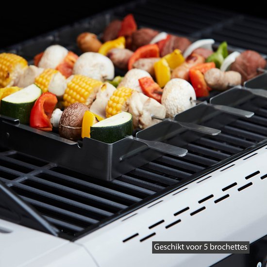 Barbecook - Brochettehouder - Geschikt voor 5 brochettes - RVS - 35.5x26.5x4.5cm - Afbeelding 5
