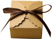 BE POP kraft doosjes - uitdeeldoosjes voor huwelijk, suikerbonen of andere traktatie - uitdeeldoosjes karton - uitdeeldoosjes verjaardag traktatie