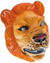 verkleedmasker leeuw geel/oranje one-size