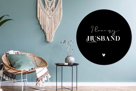 Wall Circle - Wall Circle Indoor - Amour - Mariage - Citations - ⌀ 150 cm - Décoration murale - Peintures Ronds
