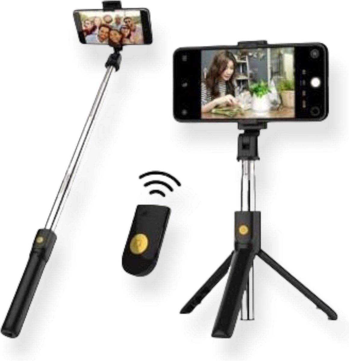 Selfie stick | 3 in 1 | Afneembare ontspanner | Veelzijdig | Bluetooth-afstandsbediening | Uitschuifbaar | 270° draaibaar
