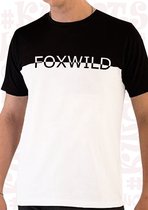 FOXWILD block herenshirt - Zwart - Maat M - Korte mouwen - Ronde hals - Peter Gillis - Massa is Kassa - Grappig - Humor - Quotes - Kwoots