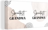 Canvas Schilderij Quotes - Oma - Liefde - Grandma - 80x40 cm - Wanddecoratie