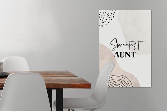 Canvas Schilderij Spreuken - Tante - Liefde - Aunt - 60x90 cm - Wanddecoratie
