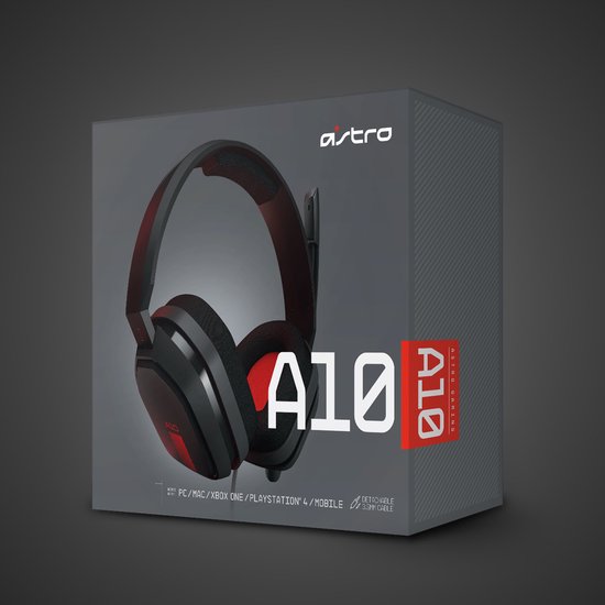 ASTRO A10 Gaming Headset - Multiplatform - Zwart/Rood - ASTRO Gaming