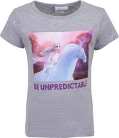 Frozen Elsa grijs t-shirt "Be Unpredictable" | maat 128