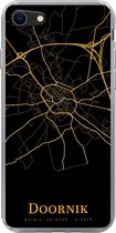 Geschikt voor iPhone SE 2020 hoesje - Doornik - Kaart - Goud - Siliconen Telefoonhoesje