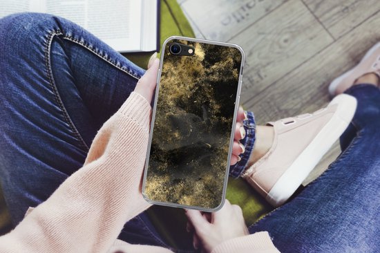 Coque iPhone 7 - Or - Luxe - Vintage - Zwart - Coque de téléphone en Siliconen