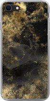 Geschikt voor iPhone 7 hoesje - Gold - Luxe - Vintage - Zwart - Siliconen Telefoonhoesje