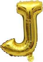 Folieballon / Letterballon Goud  - Letter J - 41cm