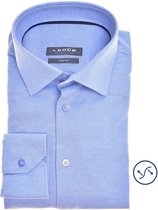 Ledub modern fit overhemd - middenblauw - Strijkvriendelijk - Boordmaat: 44