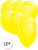 Ballonnen Neon Geel 12 stuks 25 cm