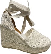 Toni Pons Martina Dames Espadrilles Cru |  Wit | Textiel | Maat 37