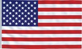 Senvi Printwear - Flag USA - Grote USA vlag - Gemaakt Van 100% Polyester - UV & Weerbestendig - Met Versterkte Mastrand - Messing Ogen - 90x150 CM - Fair Working Conditions